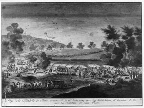 Assedio della Cittadella di Torino. Acquerello (sec. XIX).